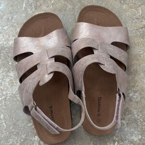 BearPaw Women's Sandals in Metallic Taupe